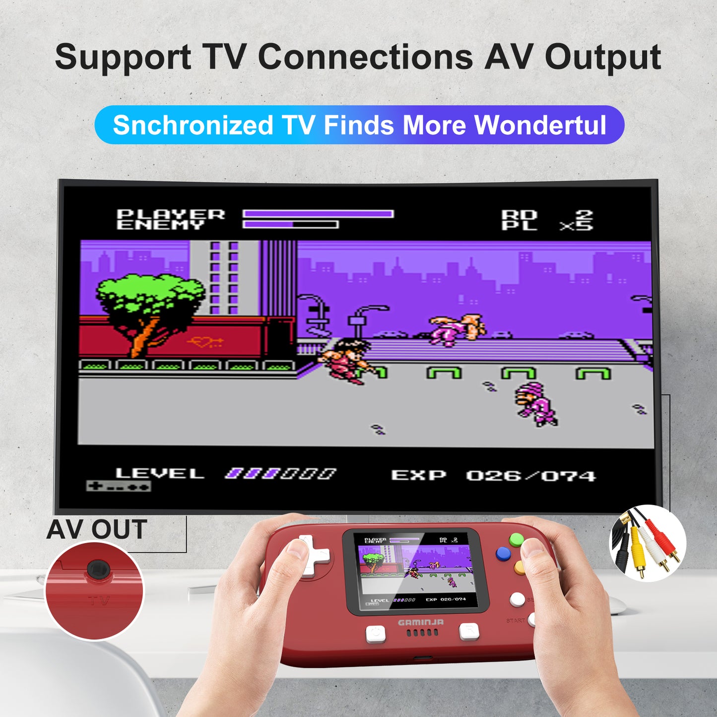 GAMINJA GC76 Portable Retro Video Game Console
