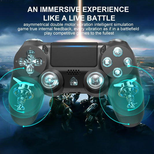 GAMINJA P412 LED Wireless Game Controller For PS4 PS3 Console Computer PC