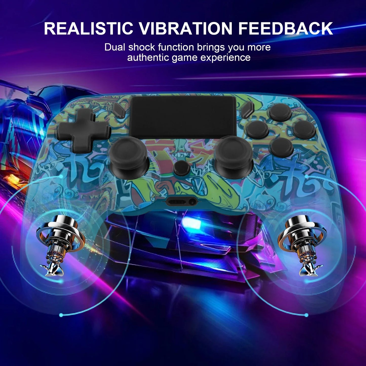 GAMINJA P47 Wireless Bluetooth Controller Gamepad For PS4 PC Wins 7 8