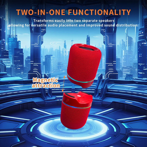 Altavoz portátil Bluetooth para fiestas GAMINJA™ M2 – 20W estéreo, luces LED, doble desmontable, carga rápida tipo C