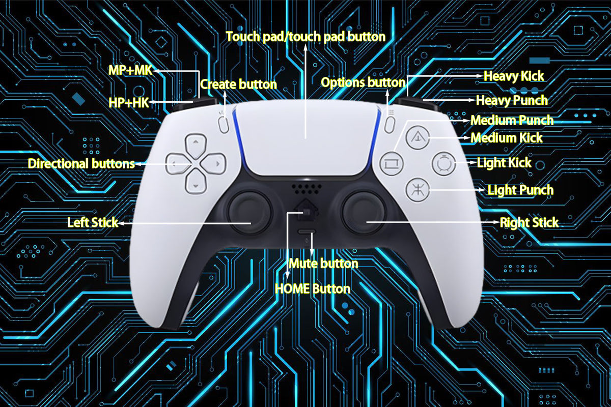 GAMINJA™ P519 Wireless for PS5 Controller — Motion & Vibration, Bluetooth for PC/Steam