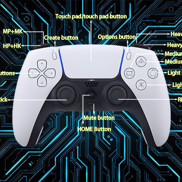 GAMINJA™ P519 Wireless for PS5 Controller — Motion & Vibration, Bluetooth for PC/Steam