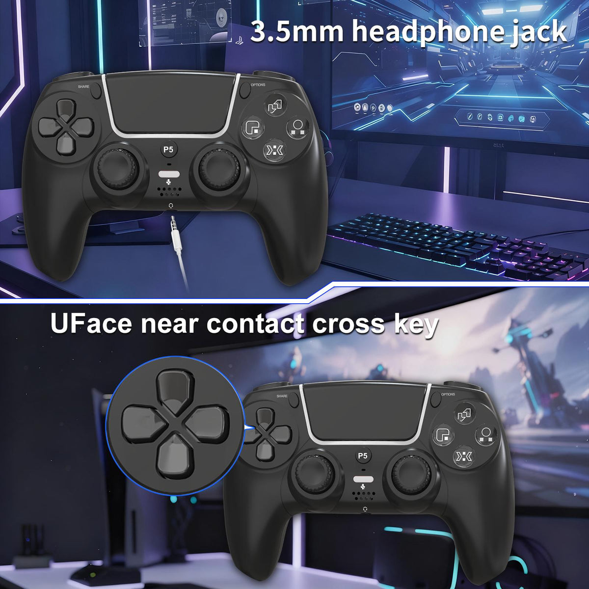 Mando de juego retro inalámbrico P50 para PS5