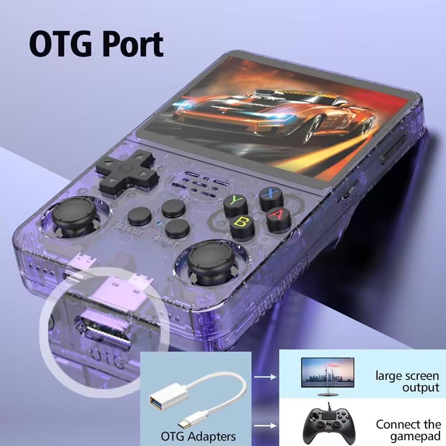 Gaminja R36S Retro Handheld Game Console Supports a two-player Mode