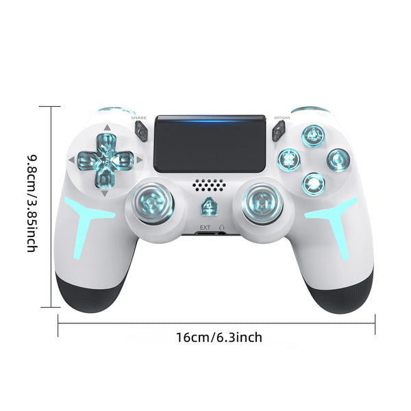 Mando de juego inalámbrico GAMINJA P412 para PS4 / PS3 / PC | Bluetooth, Iluminación RGB, Doble vibración