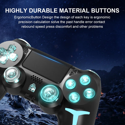 GAMINJA P412 LED Wireless Game Controller For PS4 PS3 Console Computer PC