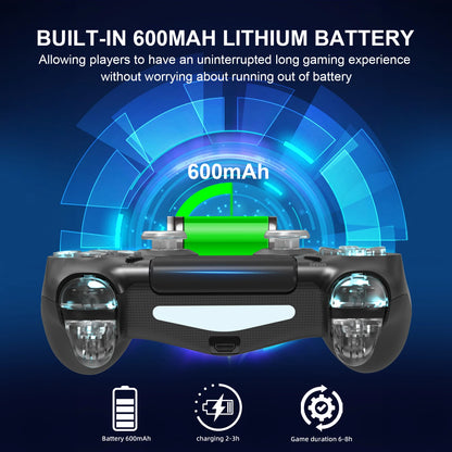 GAMINJA P412 LED Wireless Game Controller For PS4 PS3 Console Computer PC