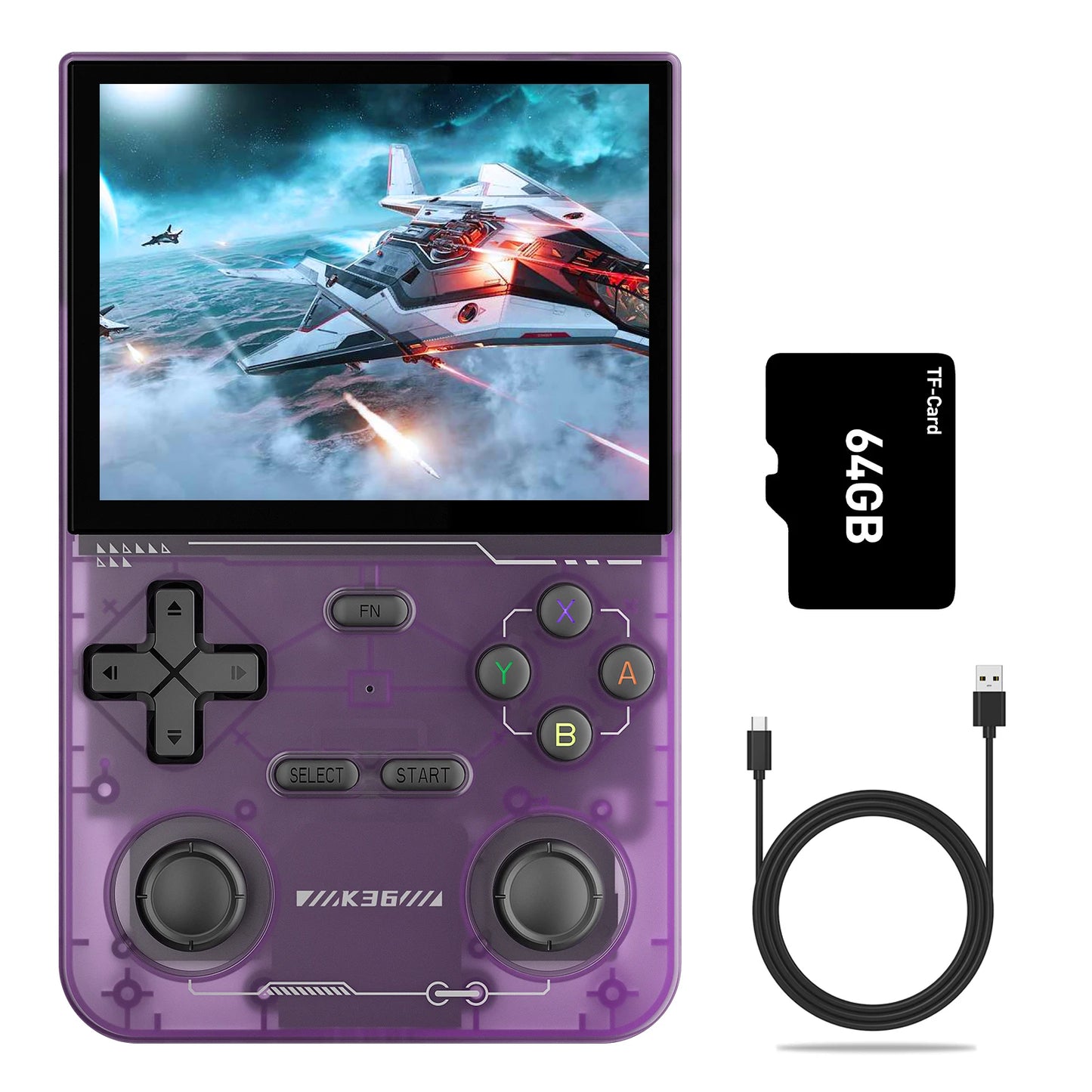 GAMINJA K36 3.5Inch IPS Screen Handheld Game Console Basic Mode