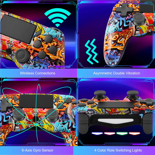 GAMINJA P47 Wireless Bluetooth Controller Gamepad For PS4 PC Wins 7 8