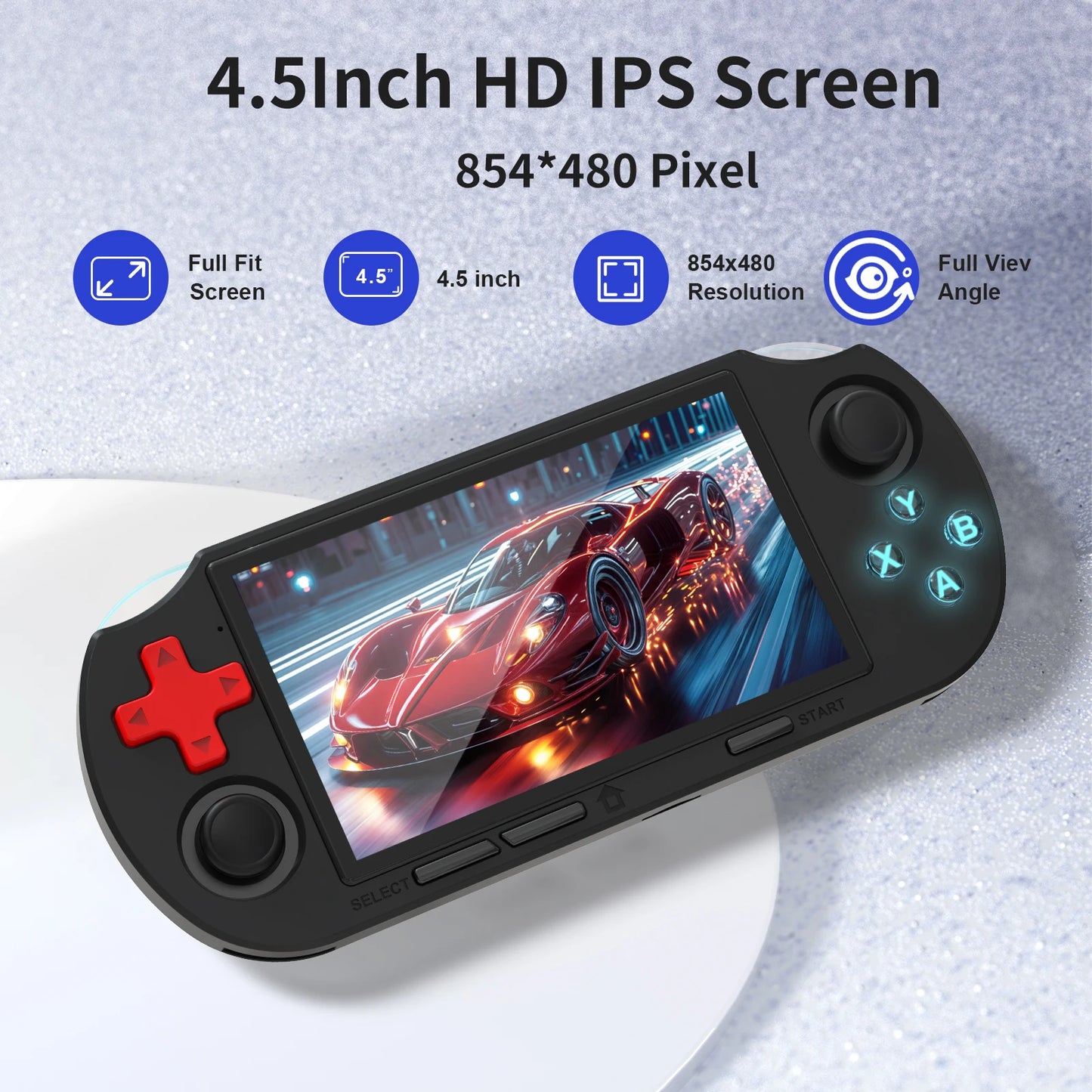 GAMINJA ANS16 Handheld Game 4.5 Inch IPS Screen RGB Lighting
