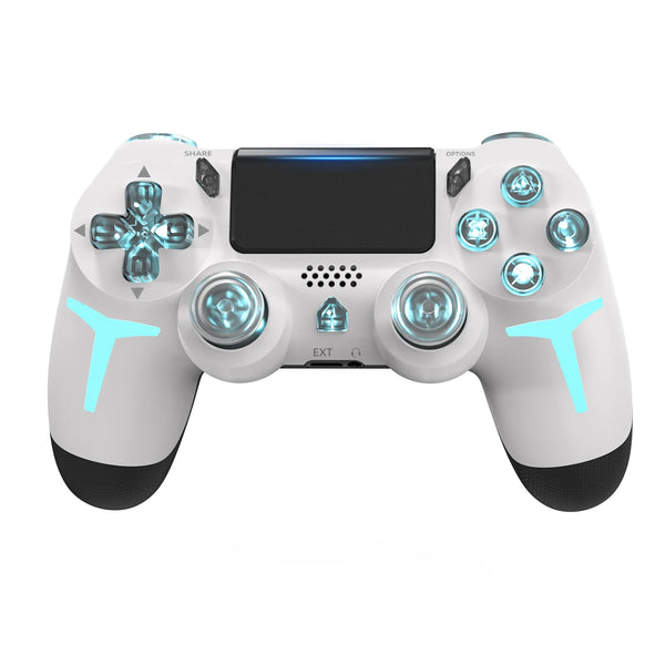 Mando de juego inalámbrico GAMINJA P412 para PS4 / PS3 / PC | Bluetooth, Iluminación RGB, Doble vibración