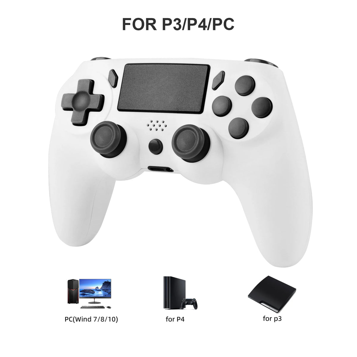 GAMINJA P47 Gamepad inalámbrico con giroscopio de 6 ejes y joystick para PC