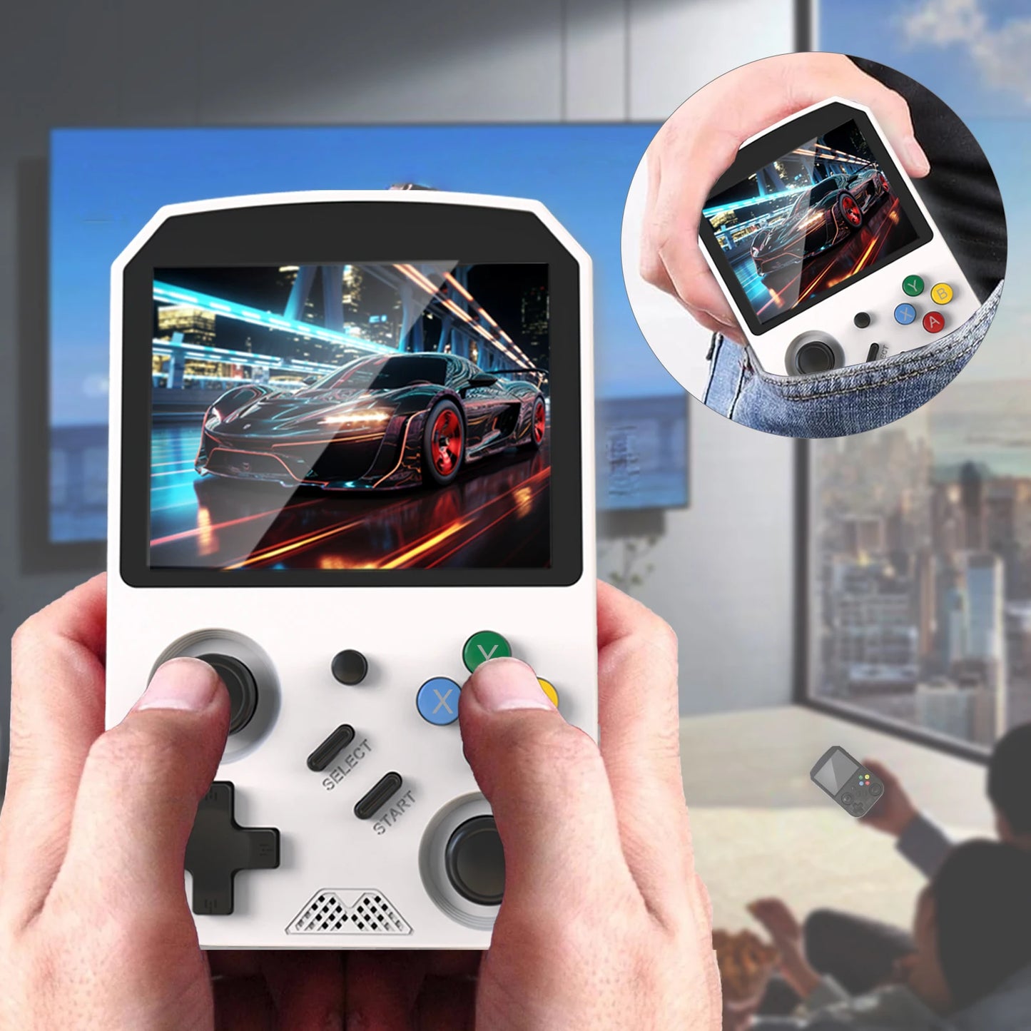 GAMINJA ANS01A Open Source Retro Handheld Video Game Console 12000 Games