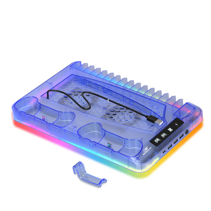 GAMINJA P58 RGB Cooling Stand For PS5 Slim Console Gamepad Charging Base