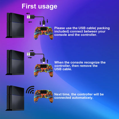 GAMINJA P47 Wireless Bluetooth Controller Gamepad For PS4 PC Wins 7 8