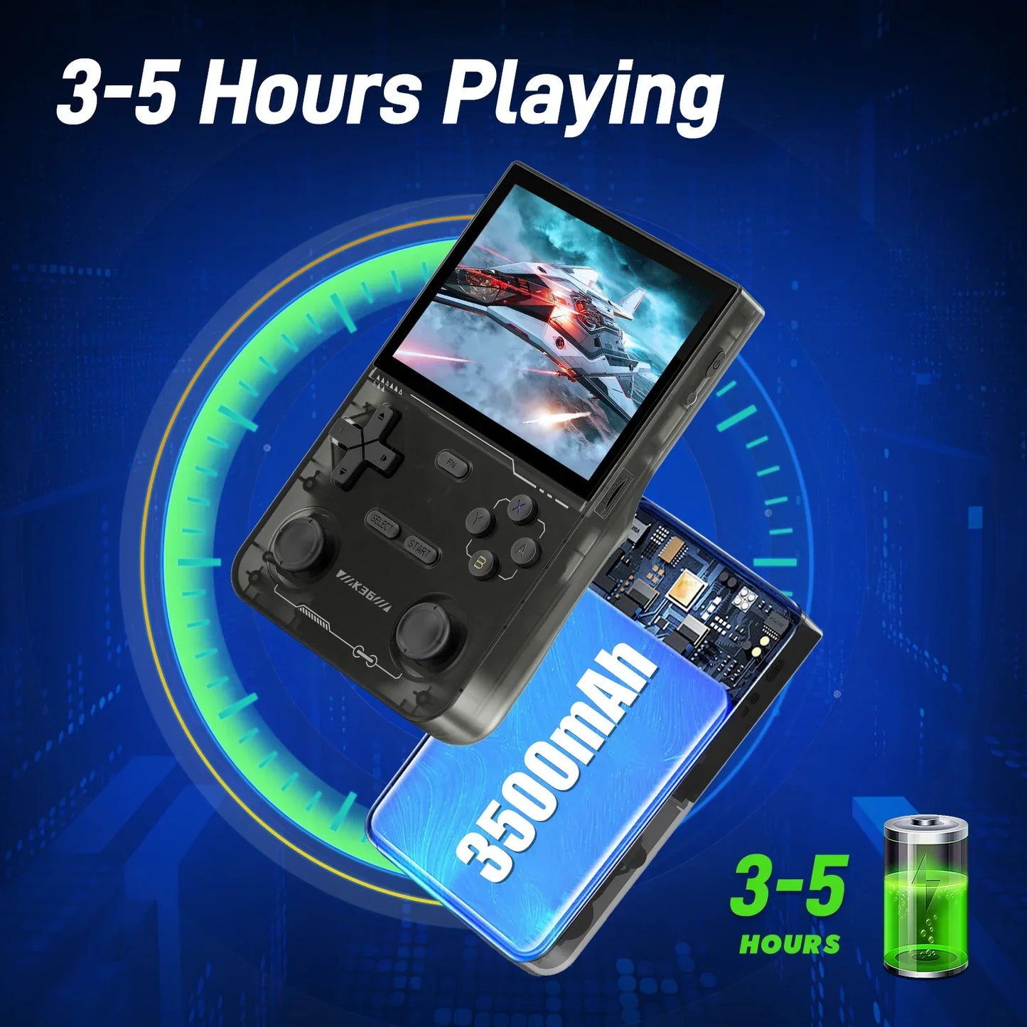 GAMINJA K36 3.5Inch IPS Screen Handheld Game Console Basic Mode