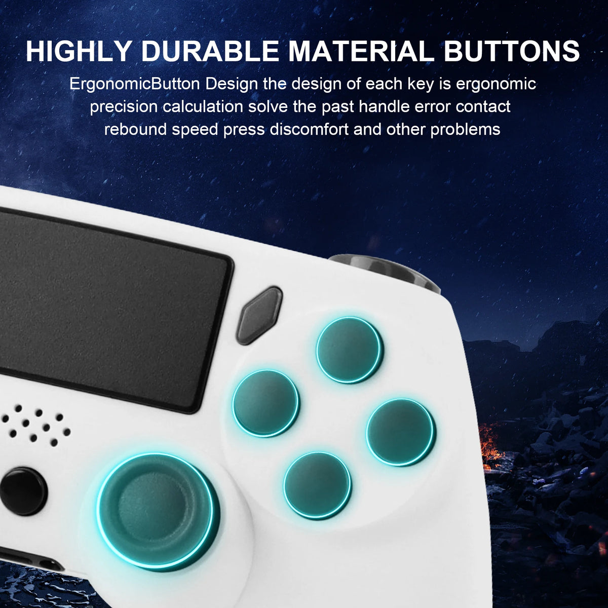 GAMINJA P47 Gamepad inalámbrico con giroscopio de 6 ejes y joystick para PC
