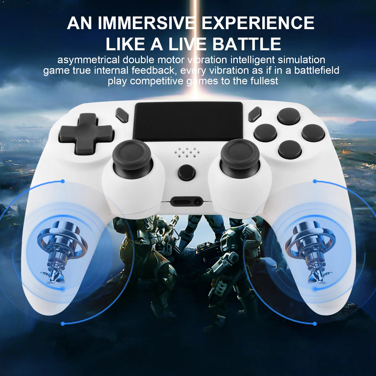 GAMINJA P47 Gamepad inalámbrico con giroscopio de 6 ejes y joystick para PC