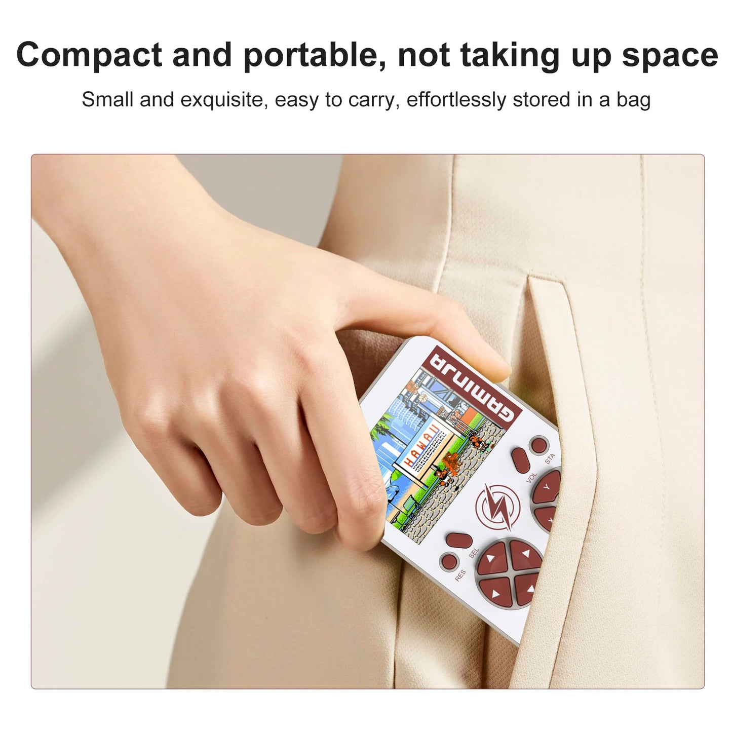 GAMINJA PB05 Mini Handheld Game Console Built-in 400 Games 5000mAh Battery