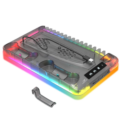 GAMINJA P58 RGB Cooling Stand For PS5 Slim Console Gamepad Charging Base