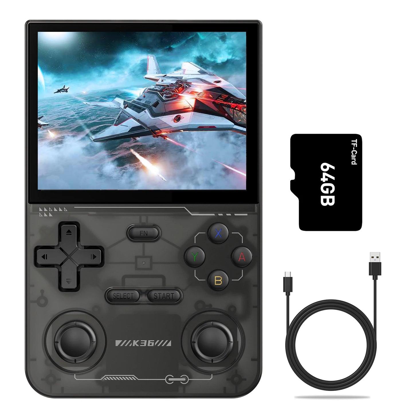 GAMINJA K36 3.5Inch IPS Screen Handheld Game Console Basic Mode