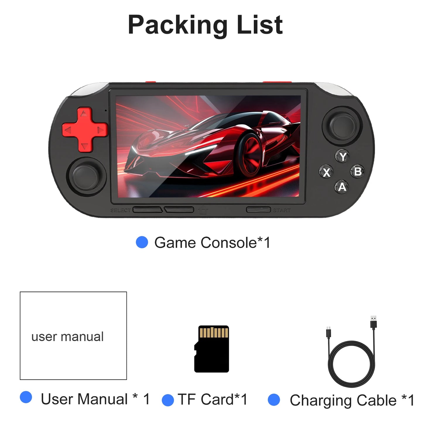 GAMINJA ANS16 Handheld Game 4.5 Inch IPS Screen RGB Lighting