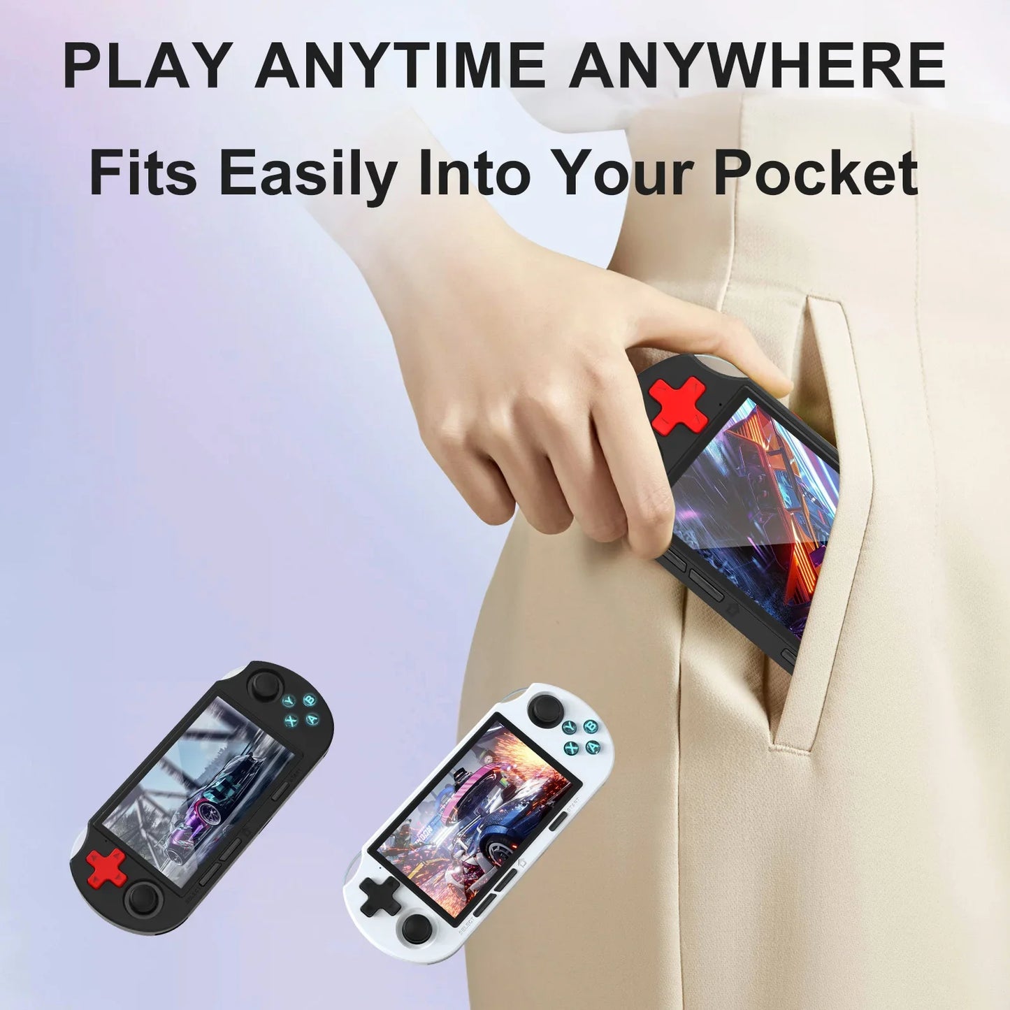 GAMINJA ANS16 Handheld Game 4.5 Inch IPS Screen RGB Lighting