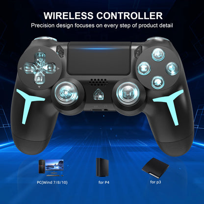 GAMINJA P412 LED Wireless Game Controller For PS4 PS3 Console Computer PC
