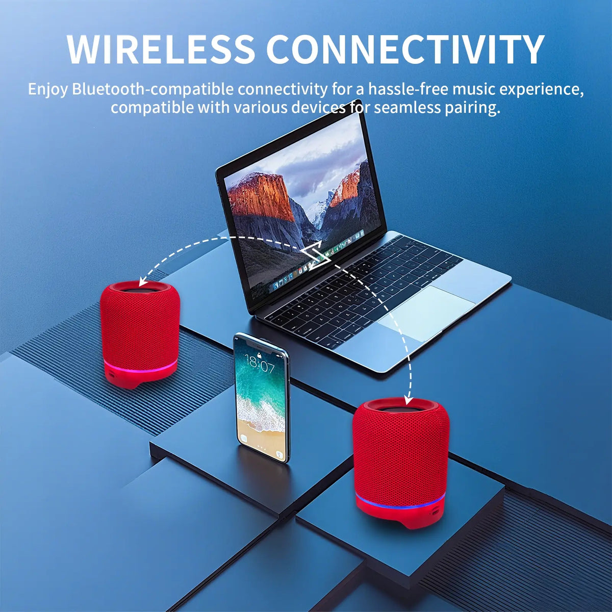 Altavoz portátil Bluetooth para fiestas GAMINJA™ M2 – 20W estéreo, luces LED, doble desmontable, carga rápida tipo C
