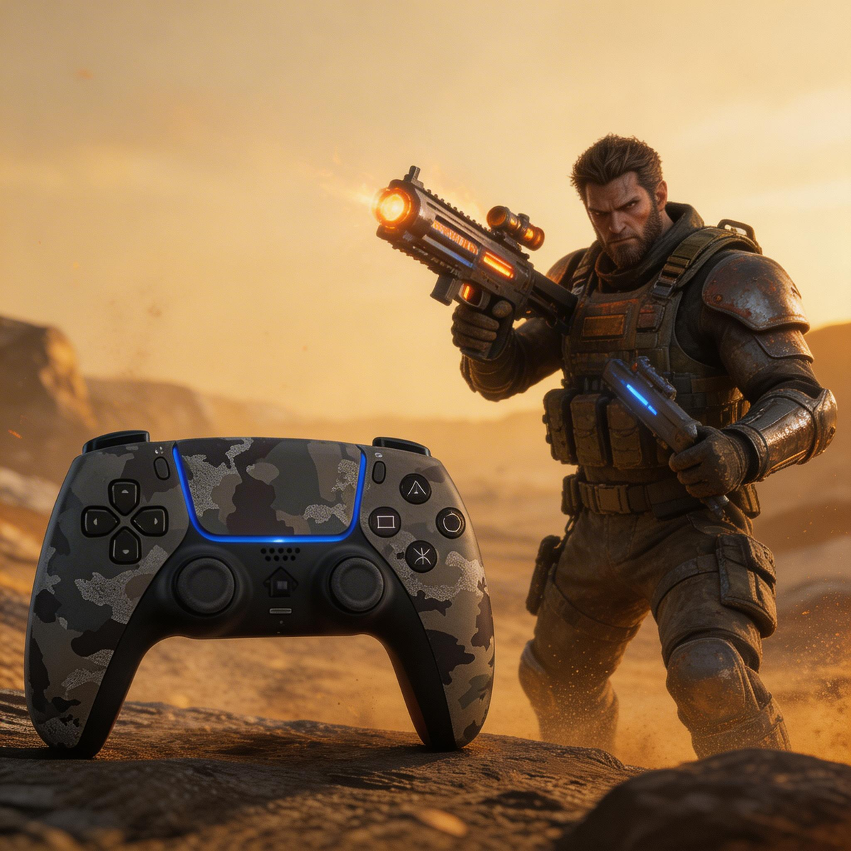 GAMINJA™ P519 Wireless for PS5 Controller — Motion & Vibration, Bluetooth for PC/Steam