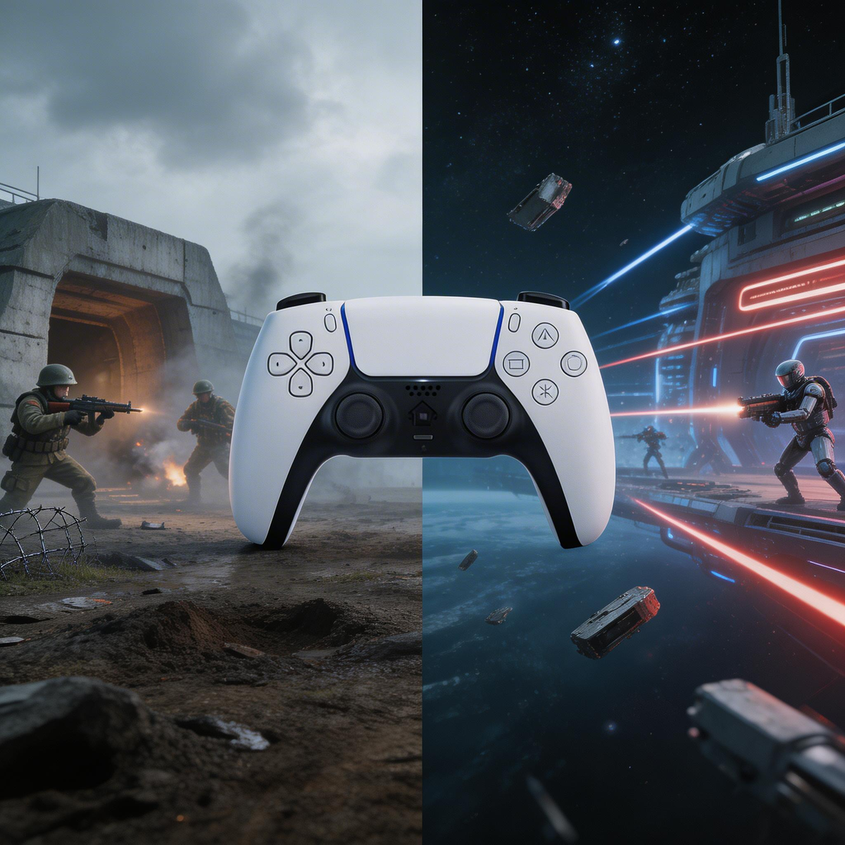 GAMINJA™ P519 Wireless for PS5 Controller — Motion & Vibration, Bluetooth for PC/Steam